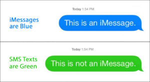 iMessage Blue vs. Green Messages