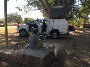 working with wifi via carfi namibia africa 4x4 safari